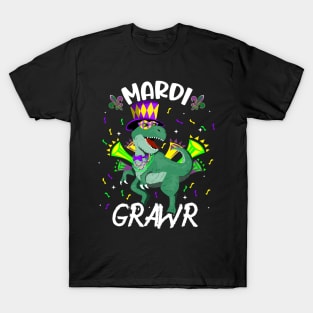 Mardi Gras Dinosaur Costume Gift T-Shirt